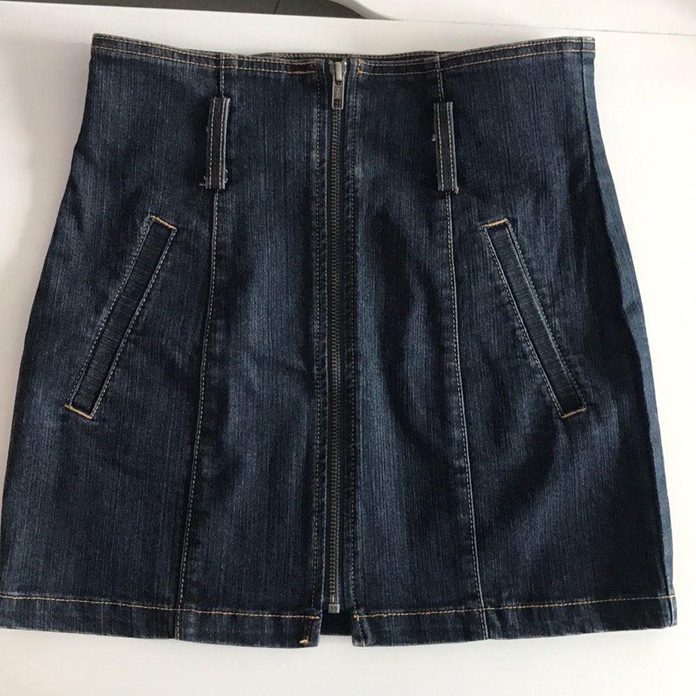 Denim high waisted skirt